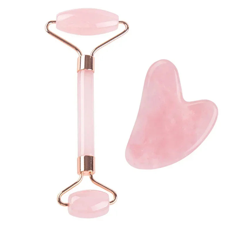 Set Massaggiatore Viso in Giada Naturale – Wellune GlowStone