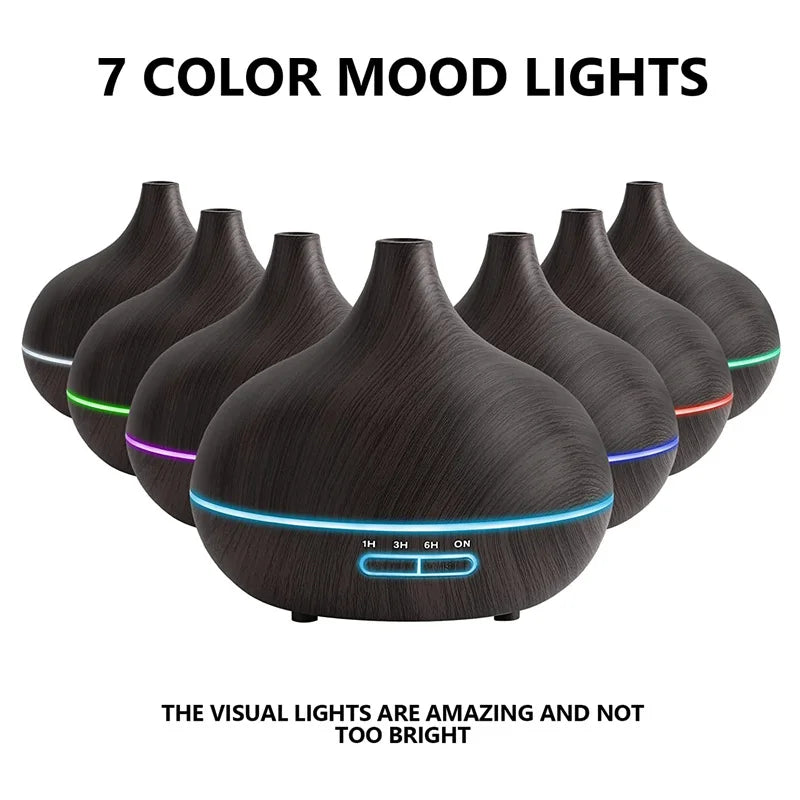 Diffusore Aromi a Ultrasuoni 550ml con LED 7 Colori – Wellune RelaxMist